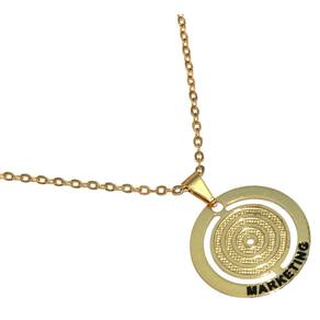 Colar Minha Profissão Marketing Folheado Ouro 18k