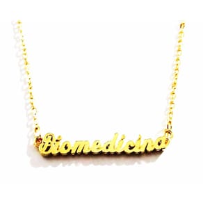 Colar Cordão Biomedicina Biomédica Folheado A Ouro 18k