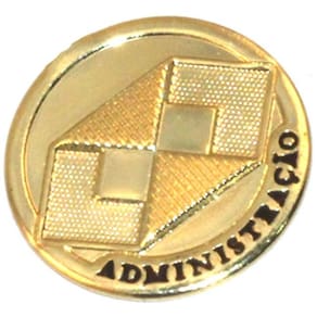 Broche Botton Profissão Administração Folheado Ouro 18k