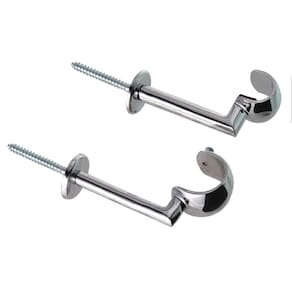 Suporte De Teto Cromado Para Varão 28Mm Par Alumínio