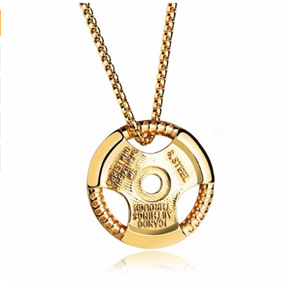 Cordão Colar Gargantilha Peso Academia Folheado