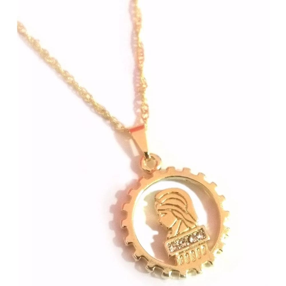 Colar Cordão Engenharia Civil Folheado A Ouro 18k