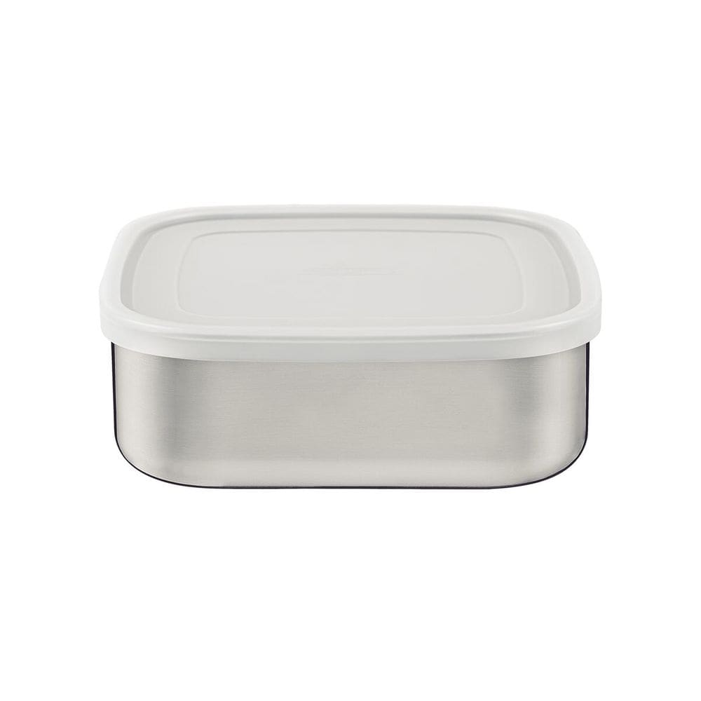 Kit 2 Potes 23cm 3,6l Tramontina Marmita Aço Inox Quadrado Tampa Plástico
