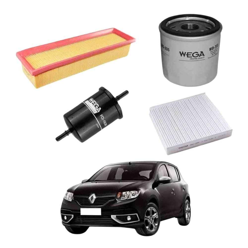 Kit Filtros Óleo Renault  Sandero 2014 A 2017 WKL265 Wega