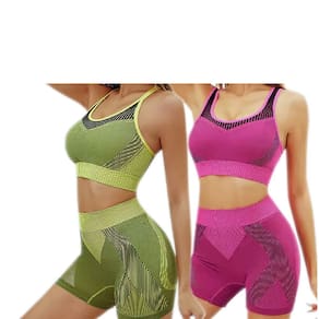 Conjunto Fitness Academia Short + Top Bojo Removível - Kit com 2 Conjuntos