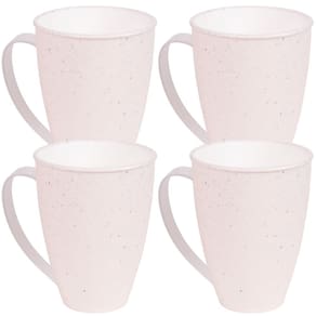 Caneca de plástico 360ml Gourmet marmorizado com 4 unidades Plasutil ref.340