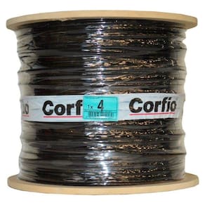 Cabo Flexível Corfio 4mmx600m Bobina 750V Preto