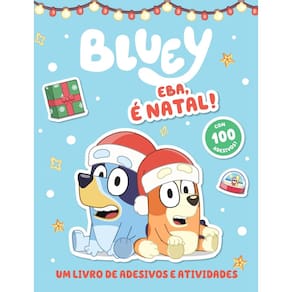 Bluey Livro de Adesivos e Atividades - Eba, é Natal!