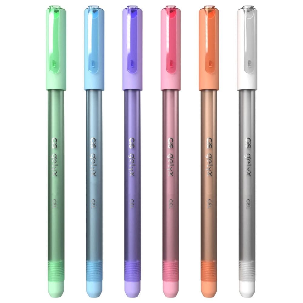 Caneta Gel Cis Gelyx Pastel 6 Cores 0.8mm