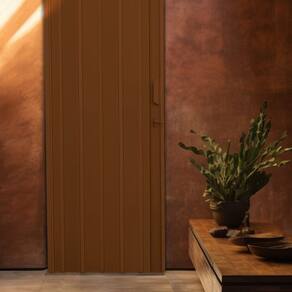 Kit com 4 Portas Sanfonada de Pvc 210x105cm Bariri Coffe