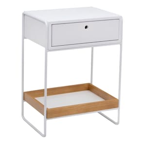 Mesa Cabeceira Liz Apoio Cama Quarto Mesinha Canto Branco