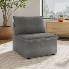 Sofá Modular Central 85cm Zen Cabecasa Madeiramadeira Cinza