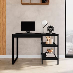 Home Office Slim Ii com Seu Ambiente Principal Sendo Escritório Preto