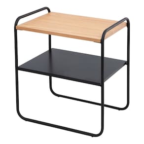 Mesinha Lime Lateral Sala Sofá Cama Decor Preto/Damasco