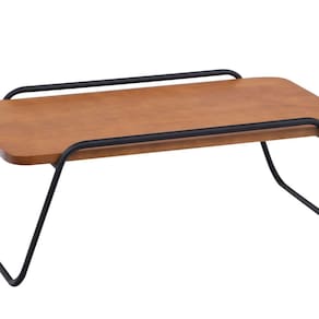 Mesa Centro Sala Letti Estilo Industrial Decorativa Metal Madeira Preto/Nozes