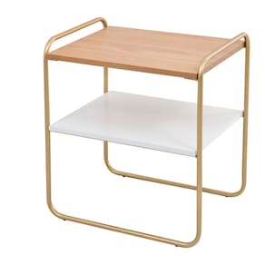 Mesinha Lime Lateral Sala Sofá Cama Decor Dourado/Damasco