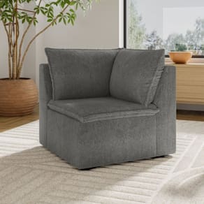 Sofá Modular de Canto 90cm Zen Cabecasa Madeiramadeira Cinza