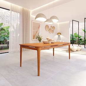 Mesa de Jantar 8 Lugares 210cm Miriti Cabecasa Madeiramadeira Caramelo