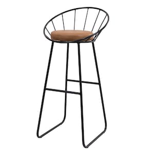 Banco Alto Sunset Banqueta Estofada Balcão Cozinha Churrasqueira Preto/Durango Kaki