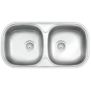 Cuba Dupla de Sobrepor Isis Aço Inox Acetinado 2C 34 BS - Tramontina 94032/102