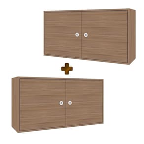 Conjunto 2 Armários Suspensos Lavanderia 2 Portas Montana Sea Shop Jm