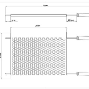 Grelha Moeda L 500/p 380 58 Cm X 50 Cm Aço