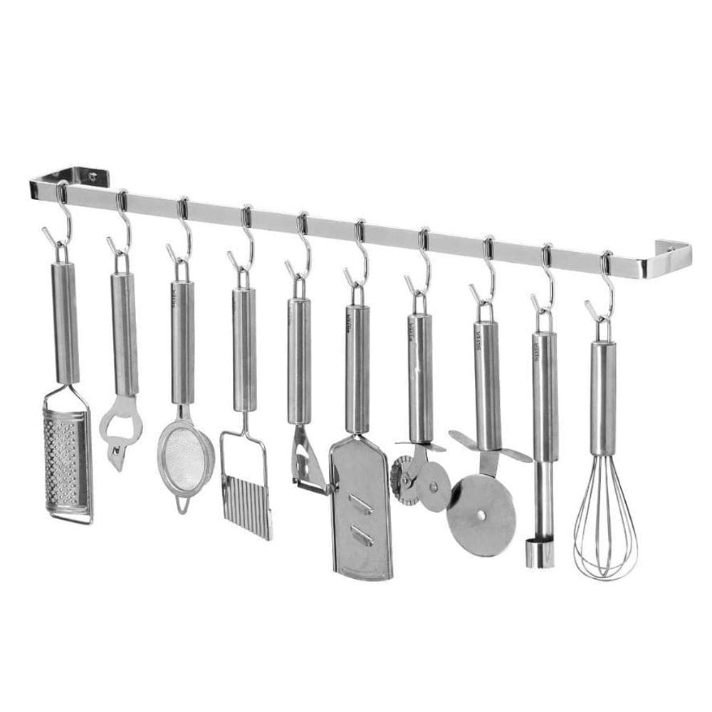 Barra Com 6 Ganchos 40Cm Makinox Aço Inox