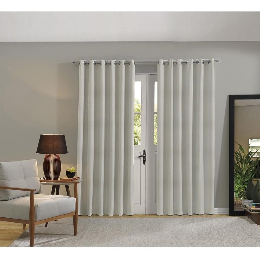 Cortina Para Sala Quarto Corta Luz 3,6X2,5M Areia