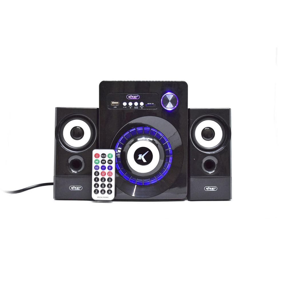 Caixa Som Cartão/Pen Drive/Controle 16W Subwoofer Kp-6022Bh