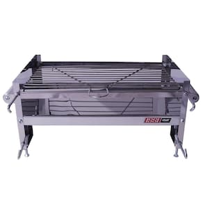 Churrasqueira Barco Bote Lancha Com Grelha E Suporte Inox