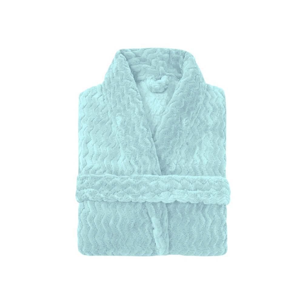 Roupão De Microfibra Wave Tamanho P Azul - Andreza