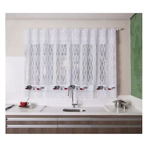 Cortina Linha Valencia Com Estampa De Utensilios 200CM X 120