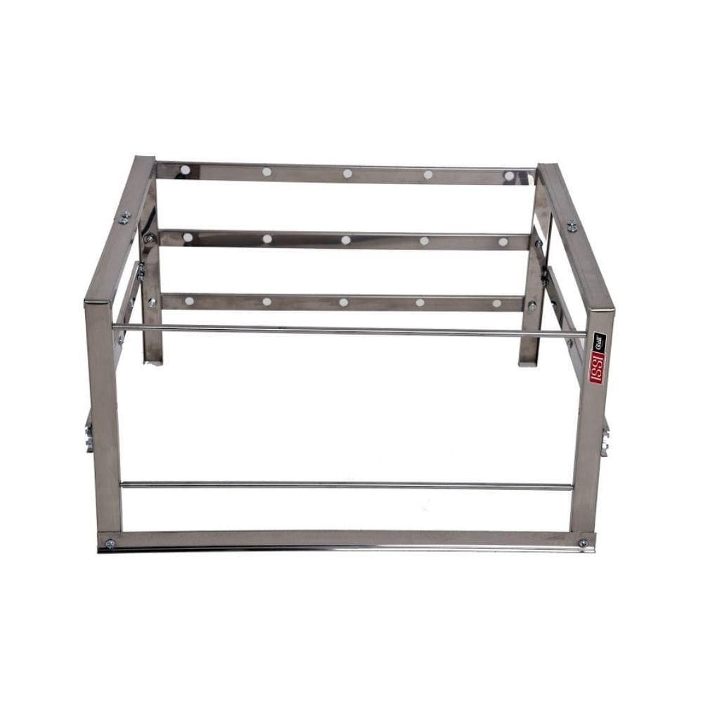 Suporte 4 Espetos Inox Churrasqueira Alvenaria Issi Grill