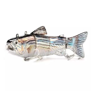 Isca Pesca Usb Recarregável Pisca Luz Peixe Prateado