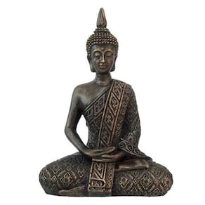 Buda Hindu Tibetano Tailandês Sidarta 20cm Resina Ouro Velho