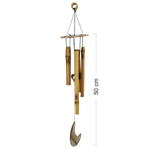 Sino De Vento 5 Tubos De Bambu Natural 50Cm 33007