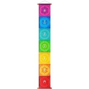 Bandeira Chakras Panô Pergaminho 94Cm Parede