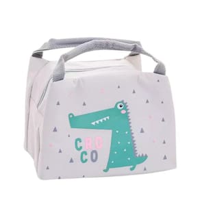Bolsa Térmica Isolamento Térmico Desenho Jacaré Branca