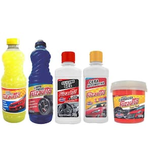 Kit Limpeza Automotiva Fuzetto - Cera, Pretinho e Shampoo