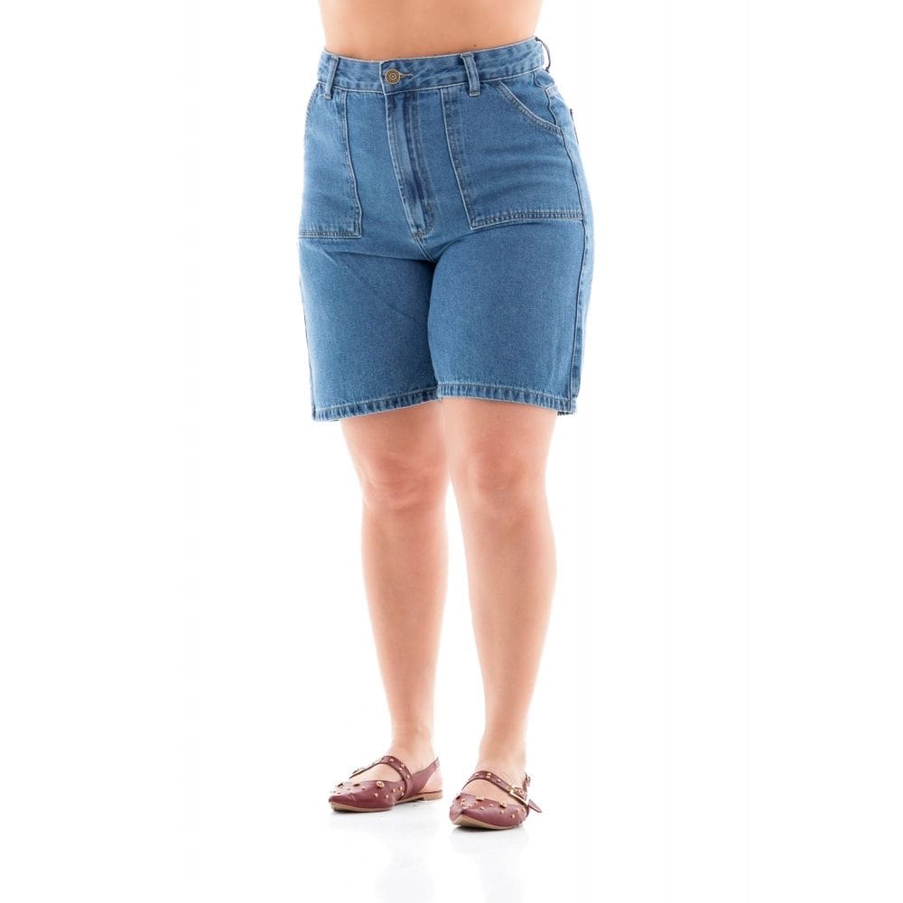 Jorts Jeans Feminino Arauto Mom Chapado
