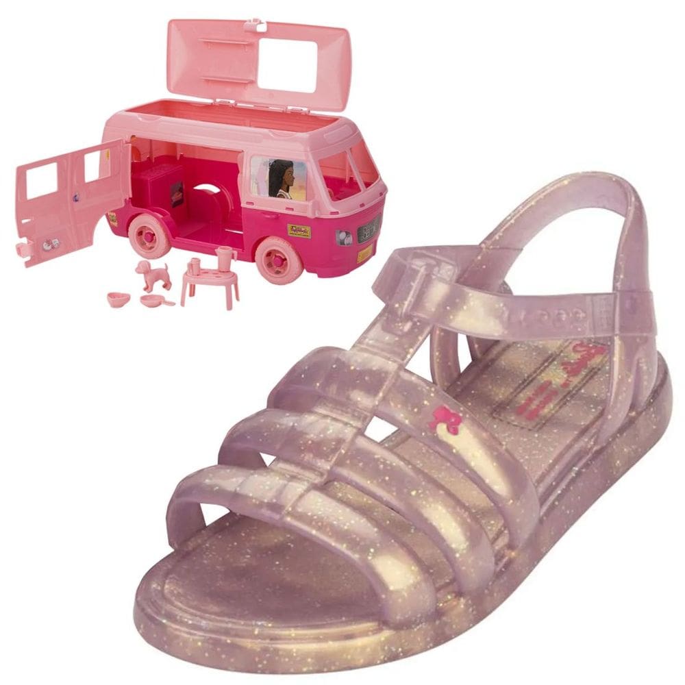 Sandalia Infantil Menina Dia a Dia Barbie Road Trip