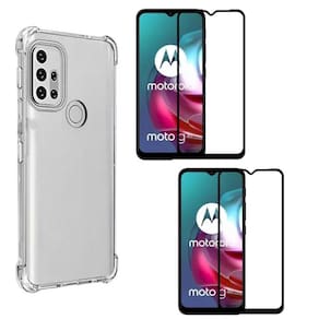 Kit Capa Anti Impacto + 2 Películas Vidro 3D Para Moto G30