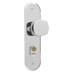 Kit 2 Fechaduras Sala e Banheiro 40mm Stilo Bola Alavanca Mgm Cromada