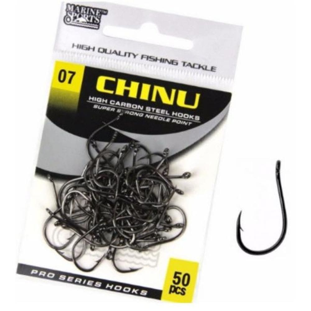 Anzol Chinu Nº 7 Black Nickel Marine Sports - 50 Peças