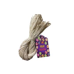 Tag Páscoa Doce Cordão De Sisal Incluso 100 Unidades