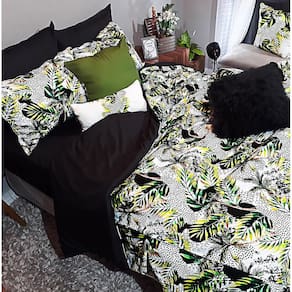 Jogo De Cama Casal Super King 8 Peças Edredom Florestal Dark
