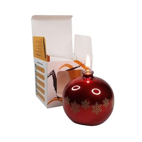 Lamparina Decorativa Natal Vermel Para Fluido Velas Bistrot