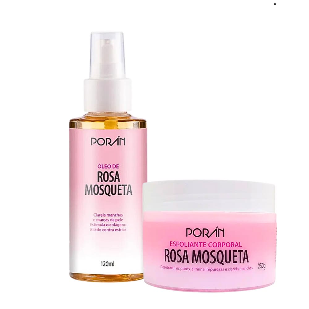 Kit Porán Rosa Mosqueta Óleo+Esfoliante Corporal
