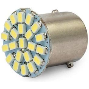 Par Lâmpada Led Ré Traseira Freio Caminhão Ba15S 22 Leds