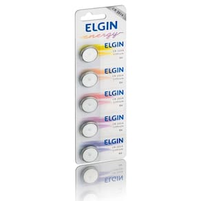 Bateria Moeda Cr2016 3v Pilha Lithium Elgin com 5 Unidades